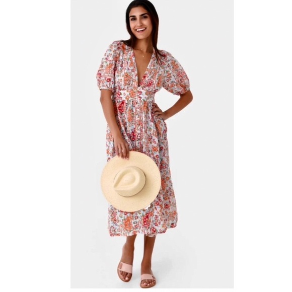 Poupette St. Barth Reine Maxi Dress. - Picture 1 of 8